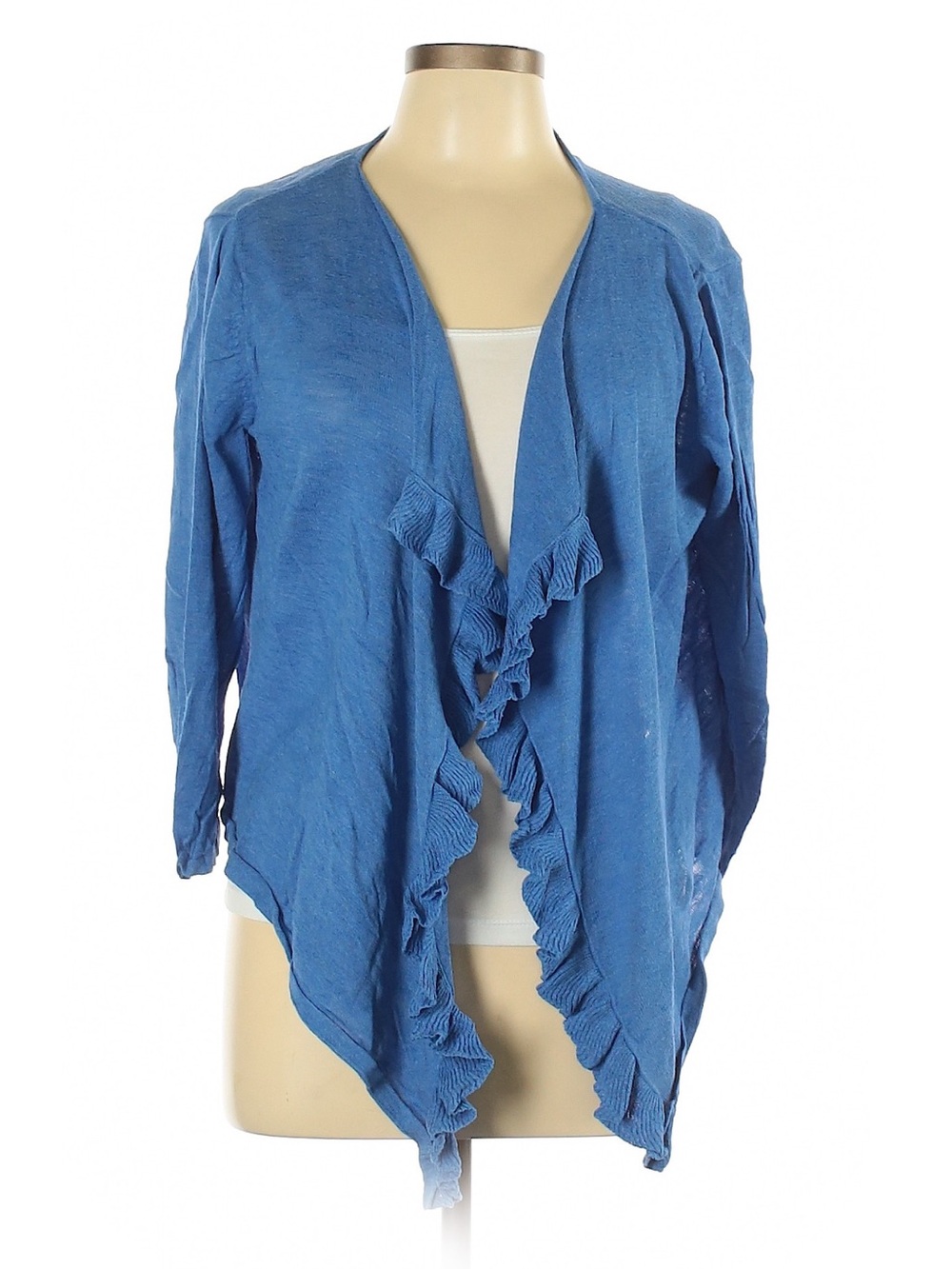 Blue Ruffled Cardigan